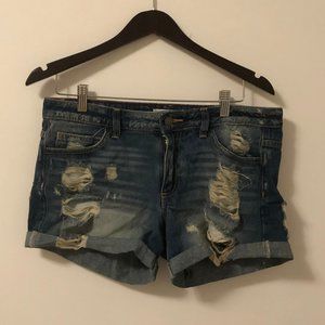 Distressed Jean Shorts